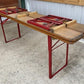 Table - Vintage German Oktoberfest Beer Garden Table&Bench, Honey Brown Outdoor Set, H24 by The Old Grainery (beer garden...