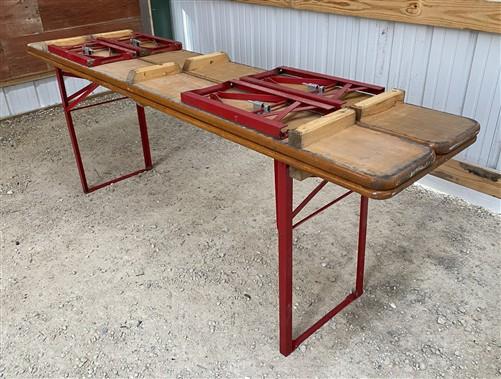 Table - Vintage German Oktoberfest Beer Garden Table&Bench, Honey Brown Outdoor Set, H24 by The Old Grainery (beer garden...