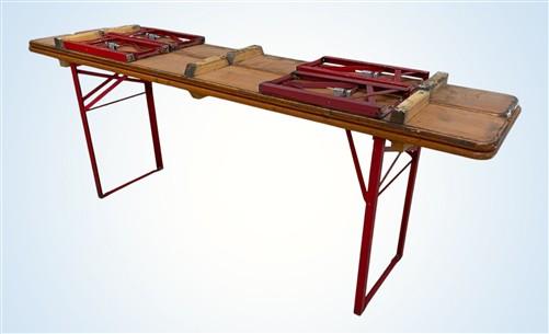 Vintage German Oktoberfest Beer Garden Table&Bench, Honey Brown Outdoor Set, H26