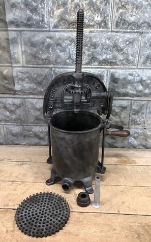 lard press - Enterprise 8 Quart Lard Press, Cast Iron Sausage Stuffer Fruit Apple Cider A6 by The Old Grainery (8 quart, c...