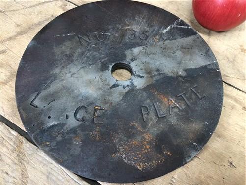 lard press plate - Lard Press No 35 Large Plate, Cast Iron Sausage Stuffer Fruit Apple Cider Part B by The Old Grainery (a...