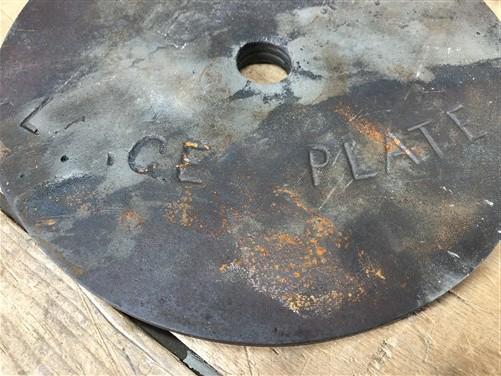 lard press plate - Lard Press No 35 Large Plate, Cast Iron Sausage Stuffer Fruit Apple Cider Part B by The Old Grainery (a...