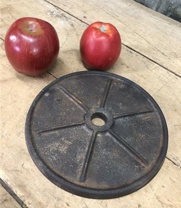 lard press plate - Lard Press 8 Inch Plate, Cast Iron Sausage Stuffer Fruit Apple Cider Part C by The Old Grainery (8 inch...