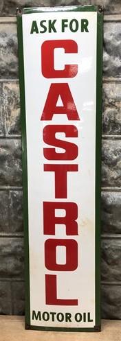 Signs - Castrol Motor Oil Sign, Metal Porcelain Advertising Sign, Ask for Castrol Oil B by The Old Grainery (advertisement...