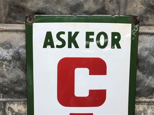 Signs - Castrol Motor Oil Sign, Metal Porcelain Advertising Sign, Ask for Castrol Oil B by The Old Grainery (advertisement...