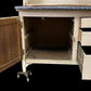 Furniture - Vintage Hoosier Kitchen Cabinet Enamel Top Primitive Farmhouse Pantry Cupboard by The Old Grainery (anitque ki...