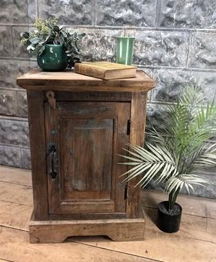 Night stand - Rustic Wood Nightstand, Modern Farmhouse Bedside Cabinet, End Side Table B by The Old Grainery (bed side, Br...