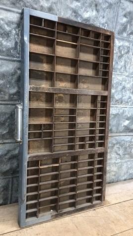 Printer Drawer Wood Block Typeset Tray, Letterpress Thimble Shell Display, A50