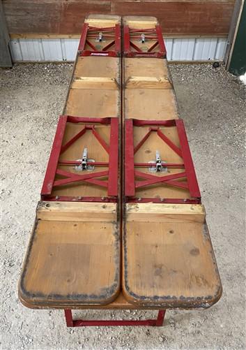 Table - Vintage German Oktoberfest Beer Garden Table&Bench, Honey Brown Outdoor Set, H27 by The Old Grainery (beer garden...