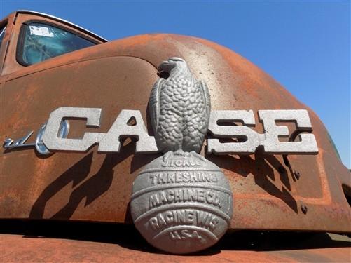 Case Implement Eagle Emblem, Cast Iron Advertising Sign Threshing Farm Machine
