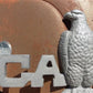 Case Implement Eagle Emblem, Cast Iron Advertising Sign Threshing Farm Machine