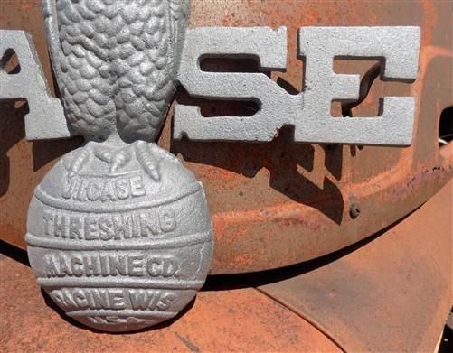 Case Implement Eagle Emblem, Cast Iron Advertising Sign Threshing Farm Machine