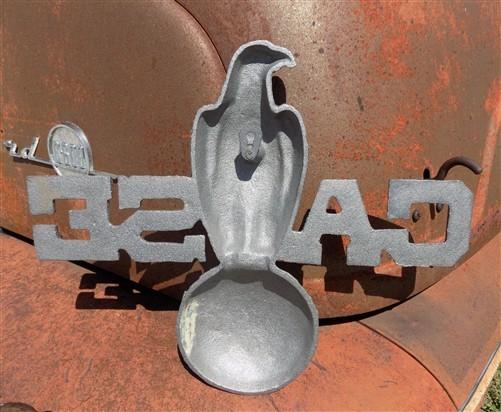 Case Implement Eagle Emblem, Cast Iron Advertising Sign Threshing Farm Machine