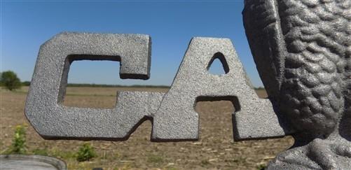 Case Implement Eagle Emblem, Cast Iron Advertising Sign Threshing Farm Machine