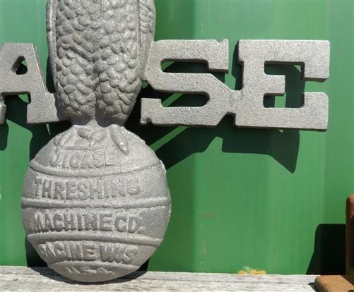 Case Implement Eagle Emblem, Cast Iron Advertising Sign Threshing Farm Machine X