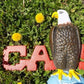 Case Implement Eagle Emblem, Painted Cast Iron Advertising Sign, Farm Machine