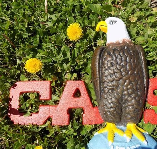 Case Implement Eagle Emblem, Painted Cast Iron Advertising Sign, Farm Machine