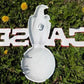 Case Implement Eagle Emblem, Painted Cast Iron Advertising Sign, Farm Machine