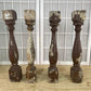 Balusters - 4 Vintage Brown Wood Balusters, Reclaimed Spindles, Architectural Salvage, J by The Old Grainery (Architectura...