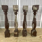 Balusters - 4 Vintage Brown Wood Balusters, Reclaimed Spindles, Architectural Salvage, J by The Old Grainery (Architectura...