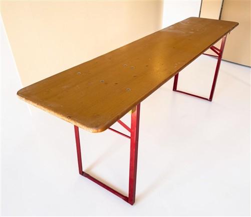Beer Garden Table - Vintage German Beer Garden Table, Portable Industrial Wood Table, Dining, C94 by The Old Grainery (bee...