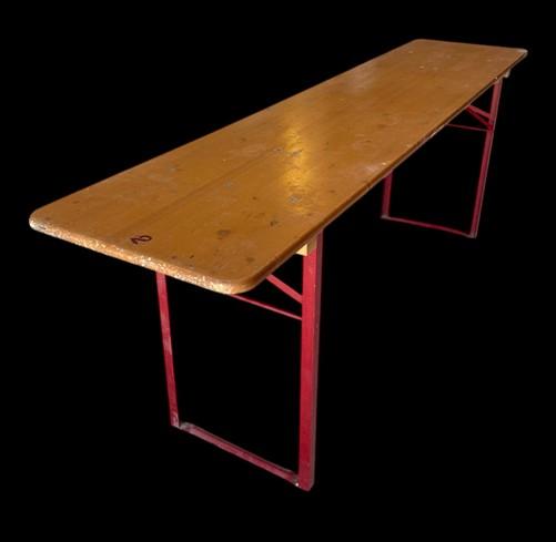 Beer Garden Table - Vintage German Beer Garden Table, Portable Industrial Wood Table, Dining, C95 by The Old Grainery (bee...
