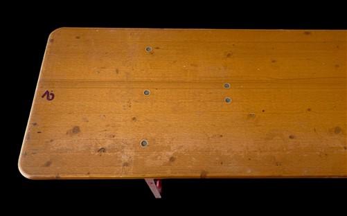 Beer Garden Table - Vintage German Beer Garden Table, Portable Industrial Wood Table, Dining, C95 by The Old Grainery (bee...