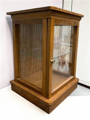 Jewelry > Jewelry Storage > Jewelry Boxes - Oak Countertop Showcase, Vintage Plexiglass Display Cabinet, Mission Craftsman...