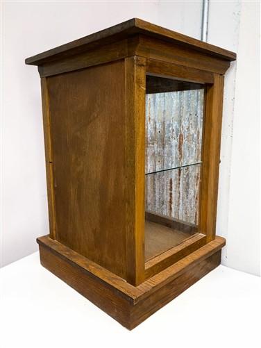 Jewelry > Jewelry Storage > Jewelry Boxes - Oak Countertop Showcase, Vintage Plexiglass Display Cabinet, Mission Craftsman...