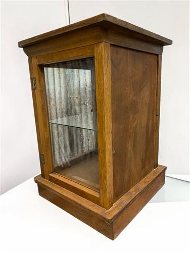 Jewelry > Jewelry Storage > Jewelry Boxes - Oak Countertop Showcase, Vintage Plexiglass Display Cabinet, Mission Craftsman...