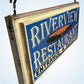 Sign - Vintage Riverview Restaurant Lighted Sign Entrance Elevator Bridge Advertising by The Old Grainery (advertising sig...