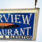 Sign - Vintage Riverview Restaurant Lighted Sign Entrance Elevator Bridge Advertising by The Old Grainery (advertising sig...