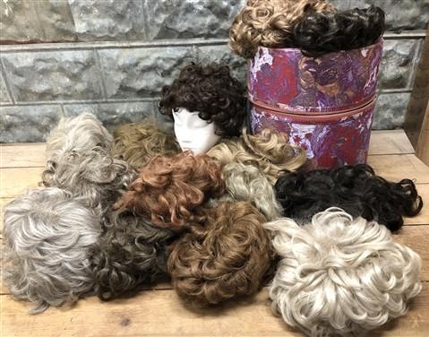 Wig - 15 Womens Wigs, Vintage Lot Short Curly Synthetic Hair Wigs Costume Cosplay by The Old Grainery (auburn, ava gabor,...