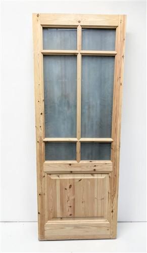 Door - French Single Door (30x80.5) 6 Pane Frosted Glass, Door European Styled, FM6-A by The Old Grainery (antique doors,...