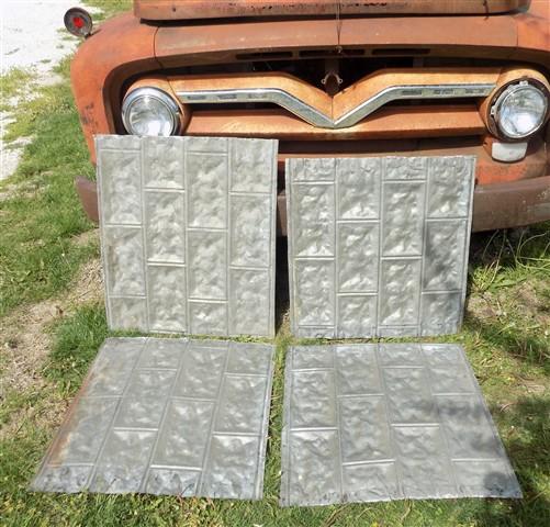 Reclaimed tin - 4 Tin Sheet Pieces, Art Craft Accent Tin, Decorative, Backsplash, Reclaimed J by The Old Grainery (accent,...
