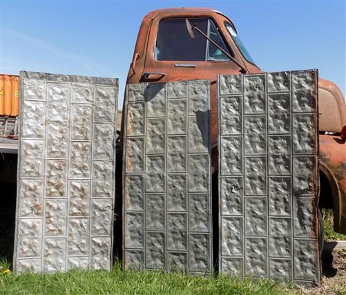 Reclaimed tin - 3 Tin Sheet Pieces, Art Craft Accent Tin, Decorative, Backsplash, Reclaimed M by The Old Grainery (art, ba...