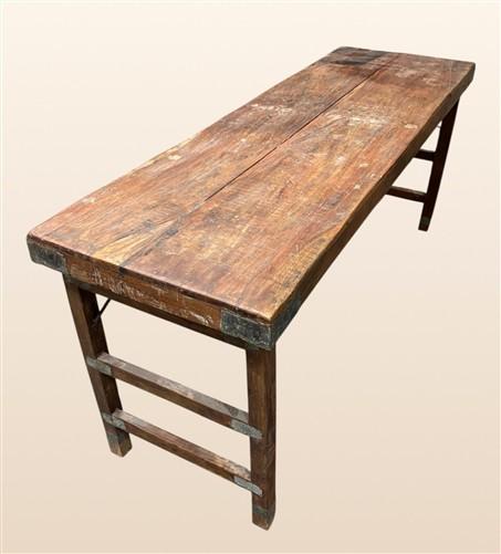 Tables - Rustic Folding Table (68.5x22) Dining Room Table Kitchen Island Sofa Table B130 by The Old Grainery (dining table...