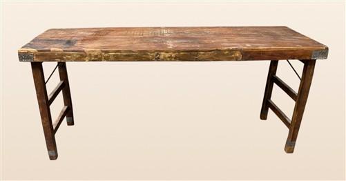 Tables - Rustic Folding Table (68.5x22) Dining Room Table Kitchen Island Sofa Table B130 by The Old Grainery (dining table...
