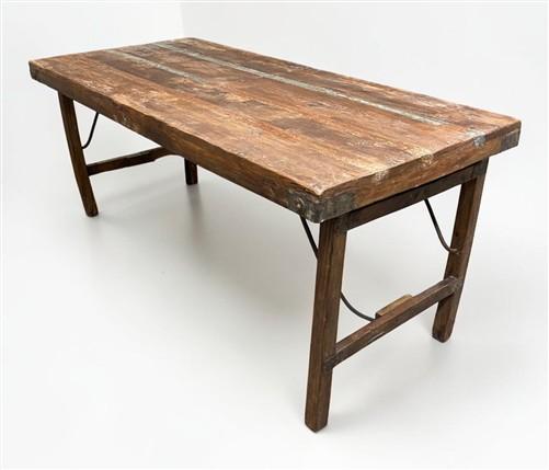 table - Wood Folding Table, (70x32.5) Reclaimed Wood Dining Table, Kitchen Island A156 by The Old Grainery (dining table,...