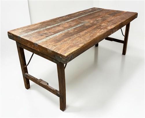 table - Wood Folding Table, (70x32.5) Reclaimed Wood Dining Table, Kitchen Island A156 by The Old Grainery (dining table,...