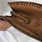 leather purse - Jo O Kay 60s 70s Hand Tooled Leather Floral Clutch Purse Handbag Vintage Bag by The Old Grainery (1960s 70...
