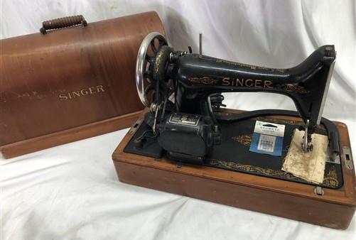 Sewing Machine - 1922 Singer Filigree Sewing Machine, Electric Model 99 Attachments Case Parts by The Old Grainery (1922,...