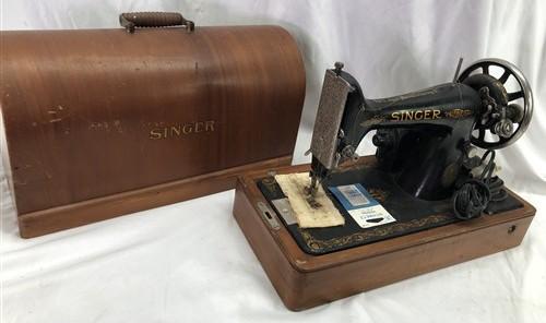 Sewing Machine - 1922 Singer Filigree Sewing Machine, Electric Model 99 Attachments Case Parts by The Old Grainery (1922,...