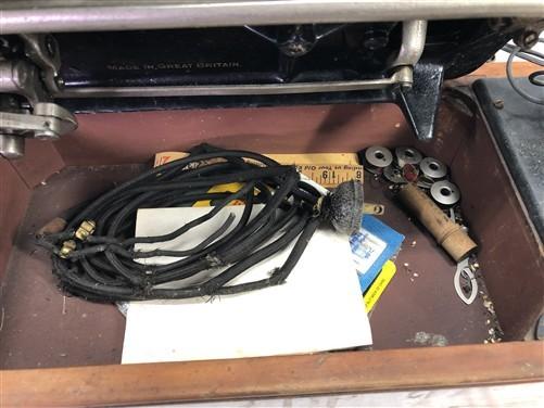 Sewing Machine - 1922 Singer Filigree Sewing Machine, Electric Model 99 Attachments Case Parts by The Old Grainery (1922,...