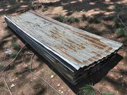 40 Sheets Reclaimed Barn Tin, 8' Corrugated Metal, 640 Sq Ft Salvage B10