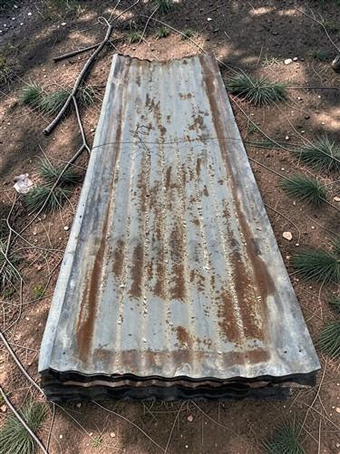 40 Sheets Reclaimed Barn Tin, 8' Corrugated Metal, 640 Sq Ft Salvage B10