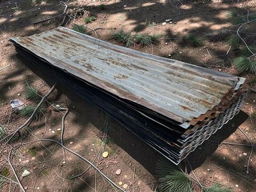 40 Sheets Reclaimed Barn Tin, 8' Corrugated Metal, 640 Sq Ft Salvage B10