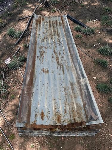 40 Sheets Reclaimed Barn Tin, 8' Corrugated Metal, 640 Sq Ft Salvage B10