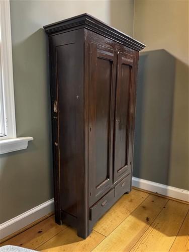 Wood Armoire, Vintage Bedroom Wardrobe, Storage Closet, Clothes Closet Cabinet A