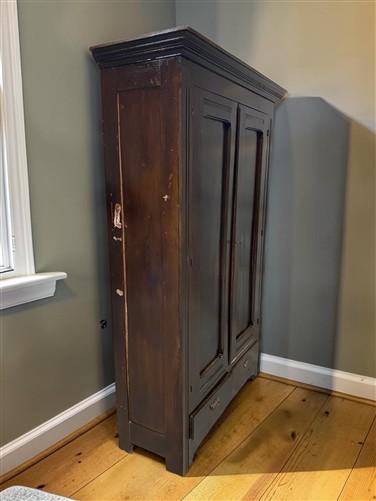 Wood Armoire, Vintage Bedroom Wardrobe, Storage Closet, Clothes Closet Cabinet A